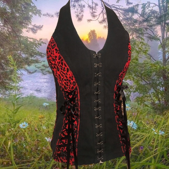 Royal Bones Other - Red vamp/goth corset